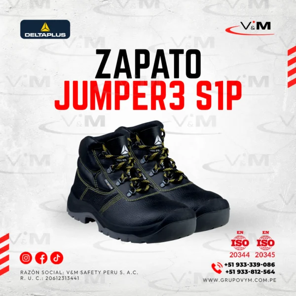 Zapato jumper3 S1P SRC cuero caña media - DELTAPLUS