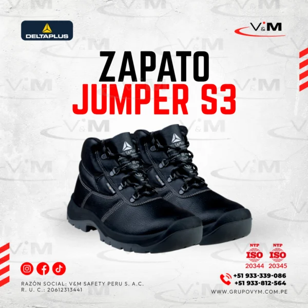 Zapato jumper S3 cuero caña media - DELTAPLUS