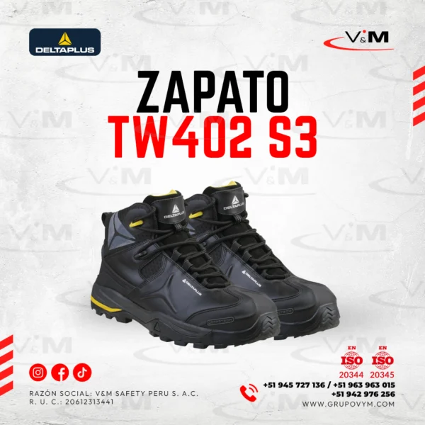Zapato TW402 S3 SRC caña alta - DELTAPLUS