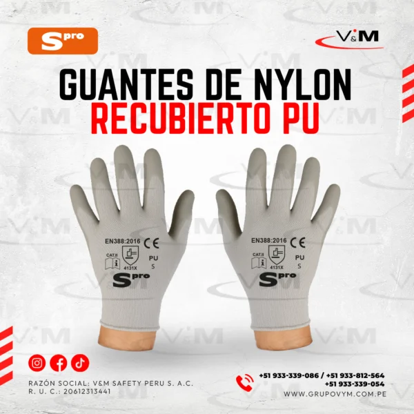 Guantes de Nylon recubiertos en PU - SPRO