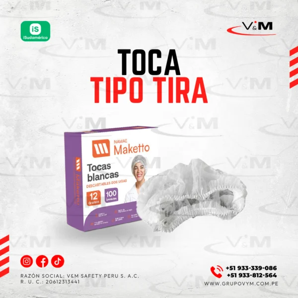 Toca desechable dos ligas - PRODUCTO IMPORTADO